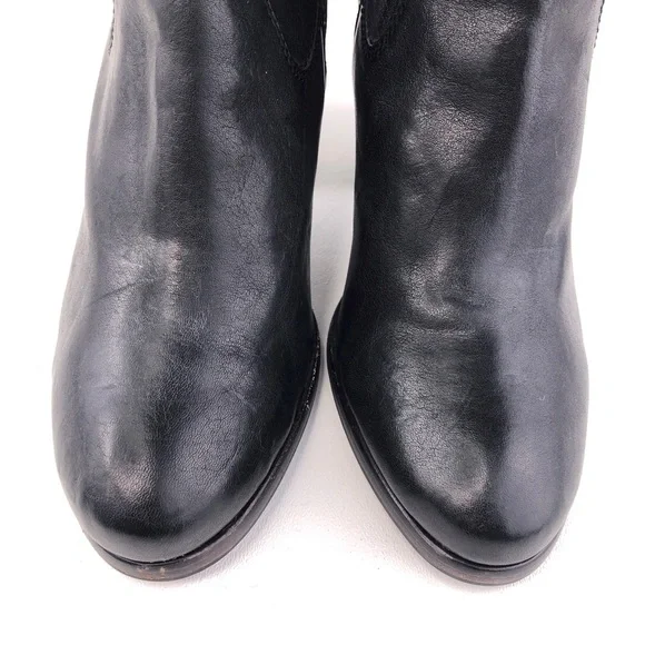 Frye Patty Artisan Zip Black Leather Ankle Boots 10M